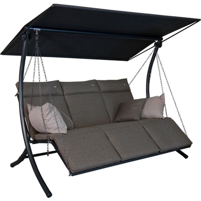 Angerer Hollywoodschaukel Swing Smart 3-Sitzer in Olive mit Textilene Gewebe und Auflagen, B/T/H: 240 x 160 x 83 cm - Bild 2