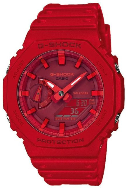 Casio G-Shock Armbanduhr, Quarz, Analog-Digital, Rot, 45 mm, Herren - Bild 1