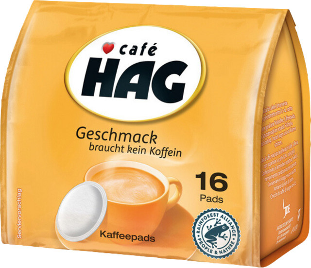Café Hag Kaffee, entkoffeiniert, Pads, 16 Stück, 105g - Bild 1