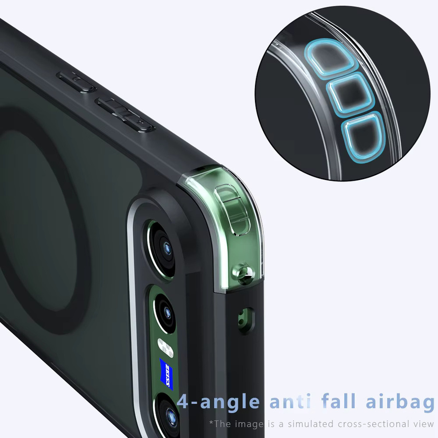 Vivo Deluxe Acryl Odd Armor Magnetische Mattierte Schutzhülle für Vivo x300 FE und s50 pro, Stoßfeste Hülle in Schwarz oder Weiß - Bild 5
