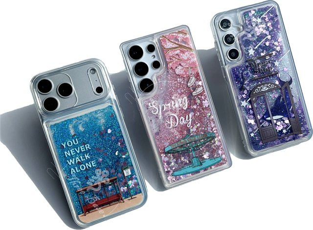 Handyhülle KPOP Group Spring Day mit Floating Liquid Quicksand und Glitter für iPhone 17 16 Pro Max 15 Pro 14 Plus 13 Pro 12 von THREE BASE - Bild 1