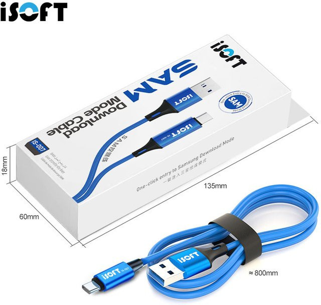 ISOFT IS-007 SAM Reboot-System in Blau für Samsung S8 bis S25 Note-Serie mit Datenübertragung und Ladefunktion - Bild 1