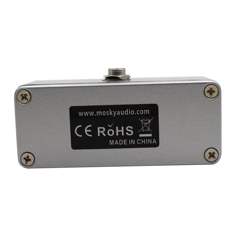 Mosky Dual Latching Fußschalter Gitarrenpedal in Silber mit 6,35 mm Stereo-Ausgang für Verstärker und Musikgeräte - Bild 2