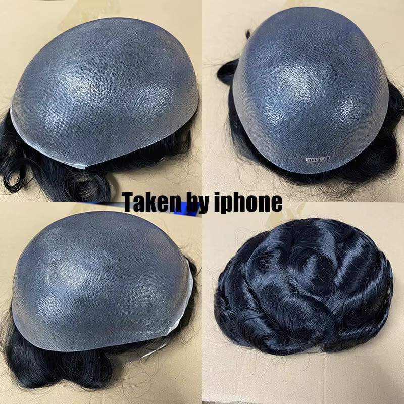 EHairc Haarprothese für Herren, 100 % Echthaar, 15,2 cm - Bild 4