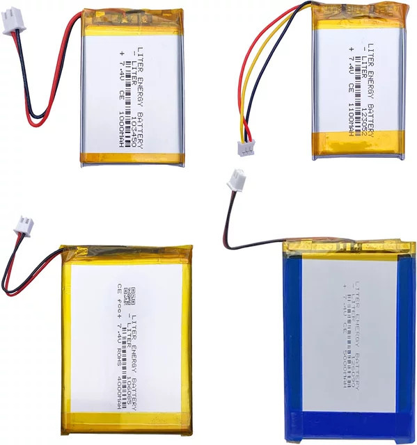 Liter Energy wiederaufladbarer 7,4 V LiPo-Polymer-Lithium-Akku in Multicolour für PS4, Kameras, GPS und Bluetooth-Lautsprecher - Bild 1