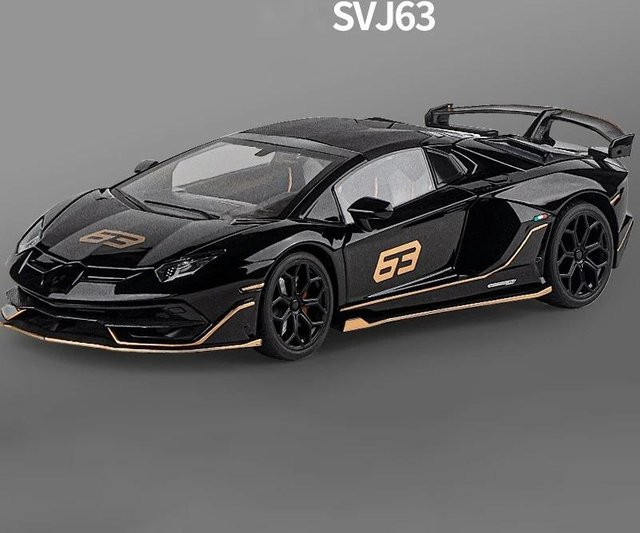 Linyi toy car Aventador Svj63, Spielzeugauto, 1:18, Metall, mit Licht und Geräusch, ab 14 Jahren - Bild 1