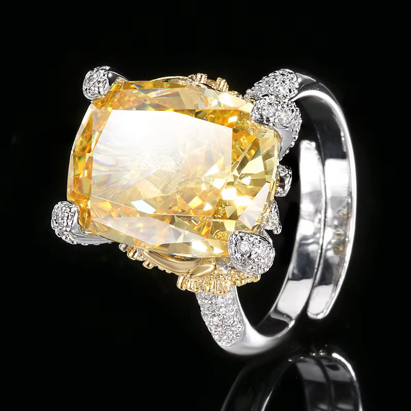 KQDANCE Ring, Diamant, Zirkonia, Vintage - Bild 3