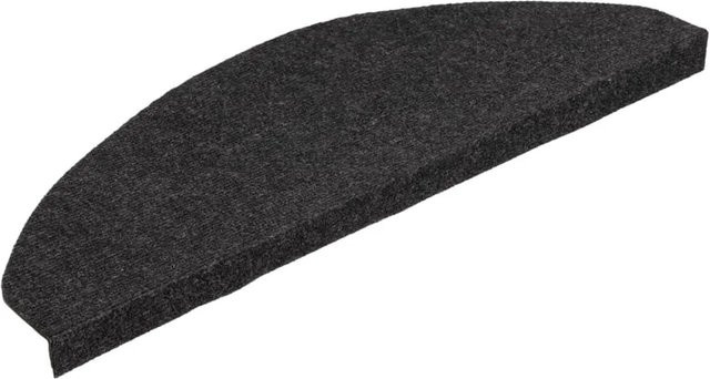 vidaXL Stufenmatten selbstklebend, 15 Stück, Schwarz, rutschfest und schalldämmend, B/T/H: 65 x 22,5 x 3,5 cm - Bild 1