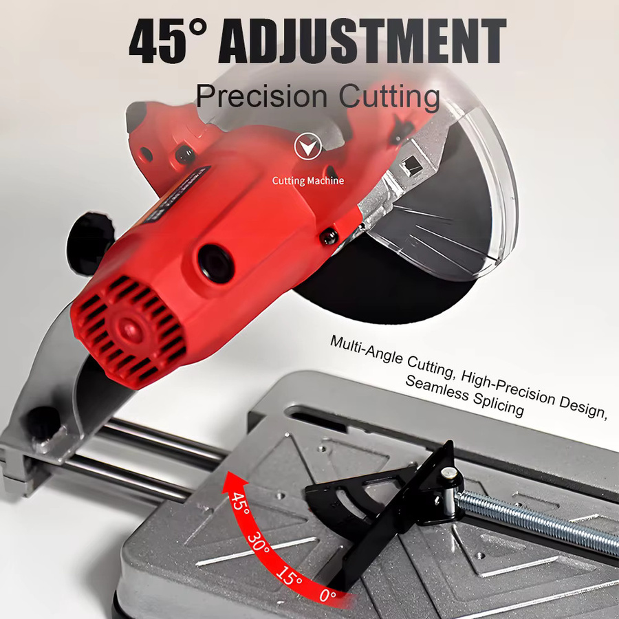Tungfull Tragbare Mehrzweck-Schneidemaschine in Rot, Desktop-Säge für Holz, Metall, Stahl und Aluminium, 220 V - Bild 5