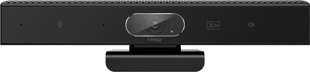 Aibecy 2K Webcam 3in1 HD-Videokonferenzkamera mit Mikrofon, Lautsprecher und AI Face Tracking in Schwarz - Bild 1