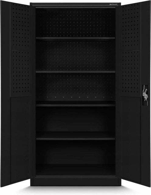 Jan Nowak Werkzeugschrank BRUNO in Schwarz, Stahl, pulverbeschichtet, H x B x T: 185 x 92 x 50 cm - Bild 1