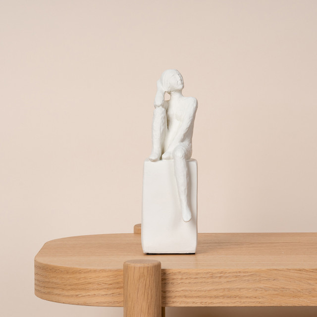 Deko Objekt Figur von BLUME2000 in Weiß aus Kunststein, Höhe: 21,0 cm, Breite: 6,0 cm, Tiefe: 6,0 cm - Bild 1