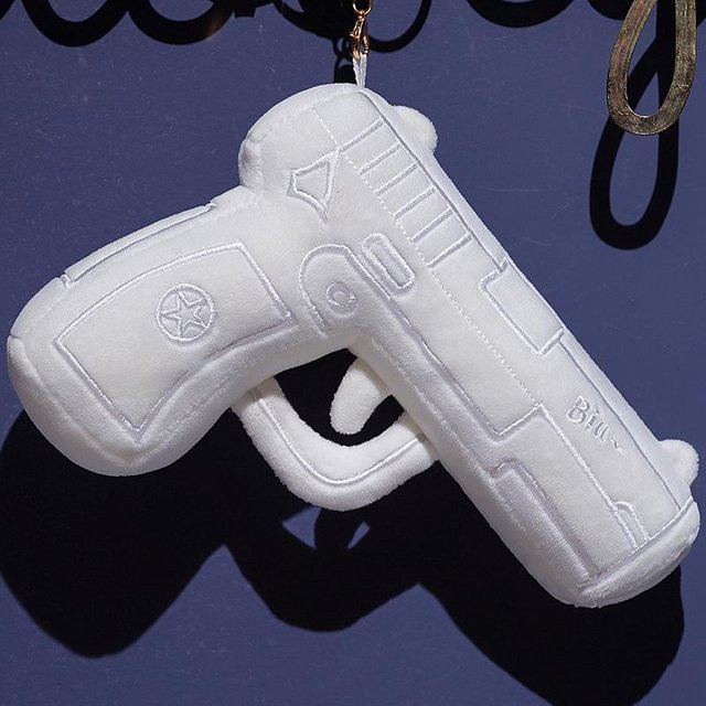 Yiran toy Mini-Pistole Stofftier, Schlüsselanhänger, Weiß - Bild 1