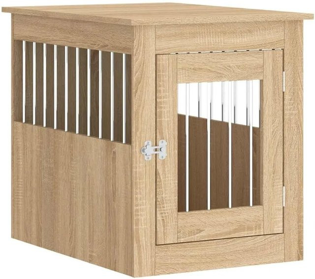 vidaXL Hundekäfig im Möbelstil Sonoma-Eiche, Farbe Braun, B/T/H: 55 x 75 x 65 cm - Bild 1