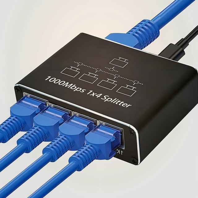 Regaton 5-Port Gigabit Netzwerk-Switch Ethernet RJ45 in Schwarz - Bild 1