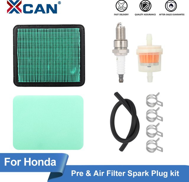 Xcan Vorfilter und Luftfilter Kit sowie Zündkerzen Set für Honda Rasenmäher GC160 GCV160 GCV190 GC135 GCV135 HRB135 HRB216 HRR216 - Bild 1