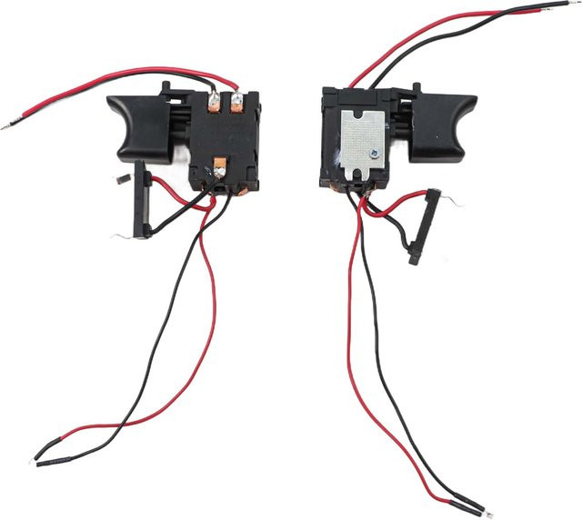 VIBRATITE 2er-Set staubdichte Geschwindigkeitsregelungsschalter aus Kunststoff und Metall in Schwarz für elektrische Bohrmaschinen, 7,2 V-24 V - Bild 1