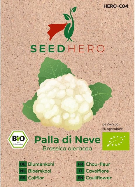 Seedhero BIO Blumenkohl Palla Di Neve Samen 7 g - Bild 1