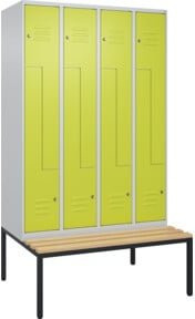C+P Z-Spind Classic PLUS Sitzbank mit 8 Fächern, Buche-Hartholz, B/T/H: 212,0 x 120,0 x 81,5 cm - Bild 1