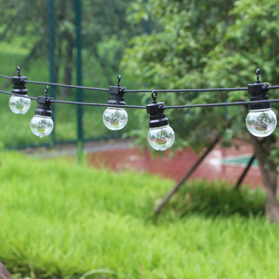 KIKIELF LED-Lichterkette Globus G50 mit warmweißen Leuchtmitteln, wasserdichte Lichtergirlande für Garten, Terrasse und Außenbereiche - Bild 5