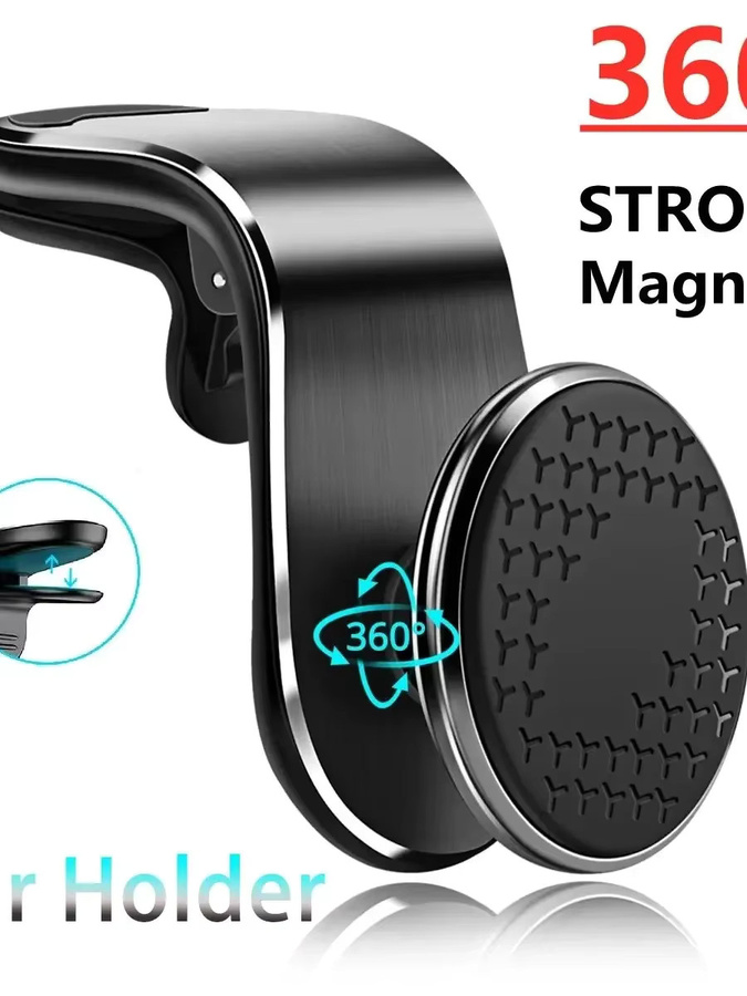 Magnetische Auto Handyhalterung mit Air Vent Clip für iPhone, Samsung, Xiaomi und Huawei in Schwarz oder Silber - Bild 5