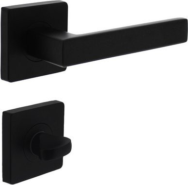 Intersteel Türdrücker Hera WC Schwarz aus Zamak B/H: 55 x 55 mm mit 8 mm Stift - Bild 1