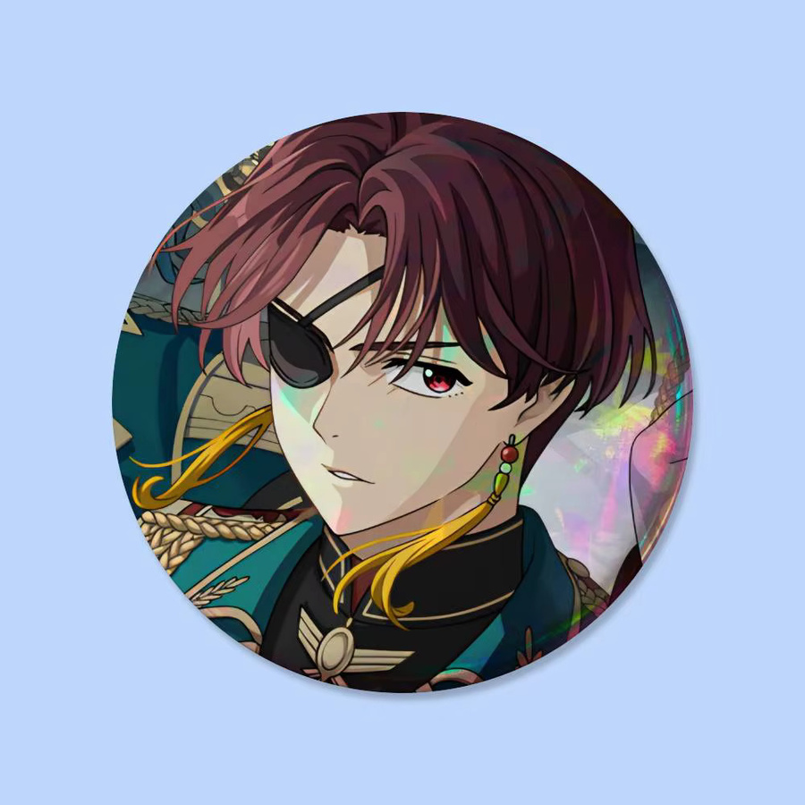 Brosche Hayato Suo Anime-Charakter, rund, Metal, multicolour - Bild 5