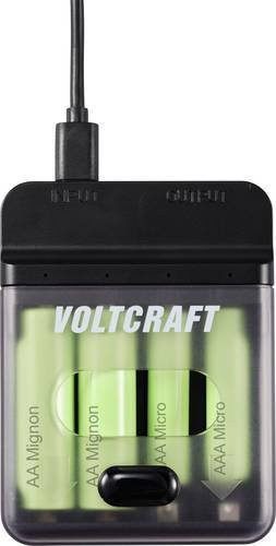 Voltcraft VC-BC4-PB1 2in1 Ladegerät und Powerbank mit USB-A und USB-C in Schwarz - Bild 1