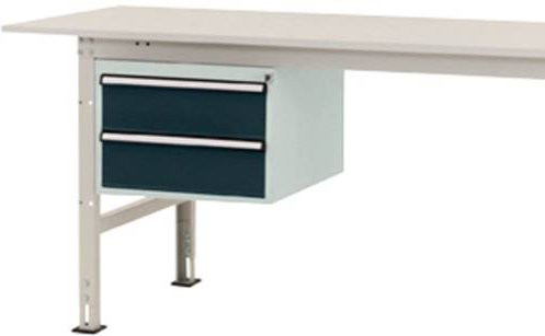 Manuflex PACKPOOL Gehäuse-Unterbau AS0005.7016 in Anthrazit und Weiß mit 2 Schubfächern, Nutzhöhe: 300 mm, für Tischtiefe: 800 mm - Bild 1