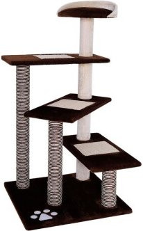 Lionto Kratzbaum für Katzen mit Sisal in Braun, Beige oder Grau, Höhe: 100 cm - Bild 1