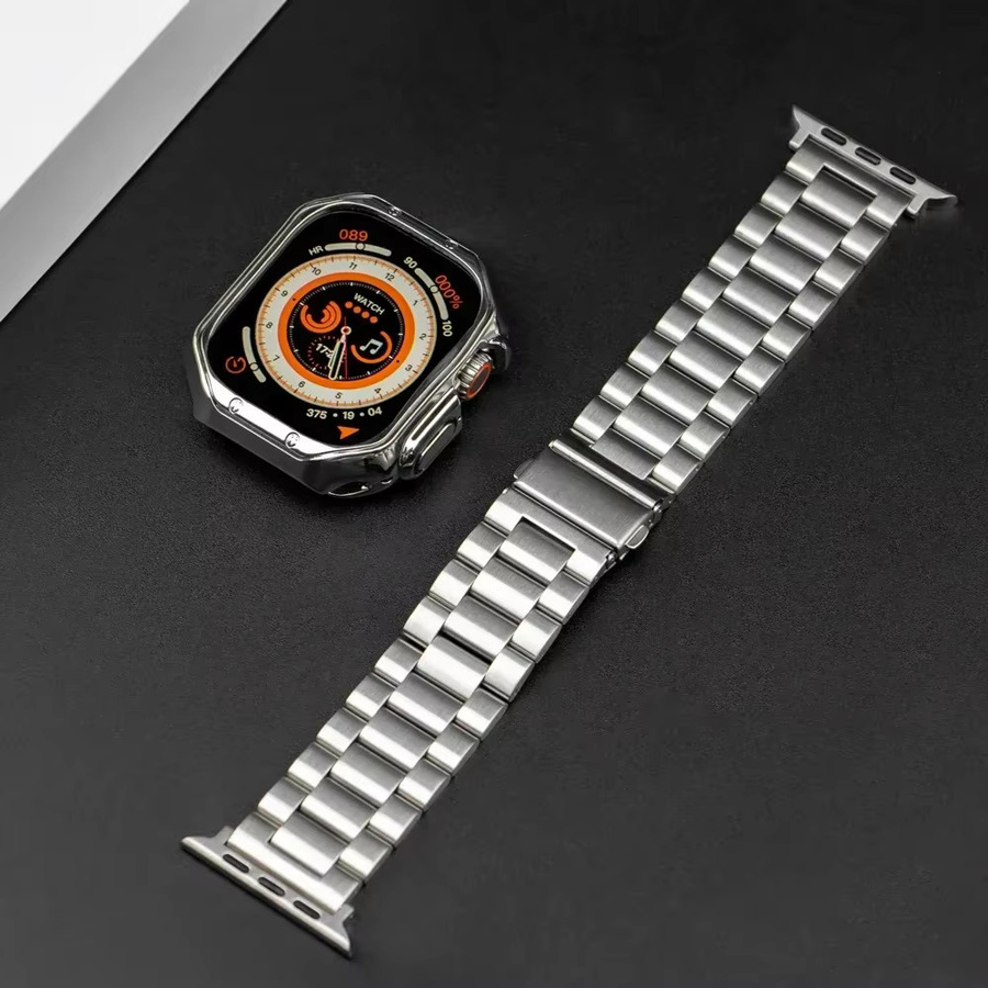 CAOWTAN Uhrenarmband Edelstahl, Silber, Unisex - Bild 3