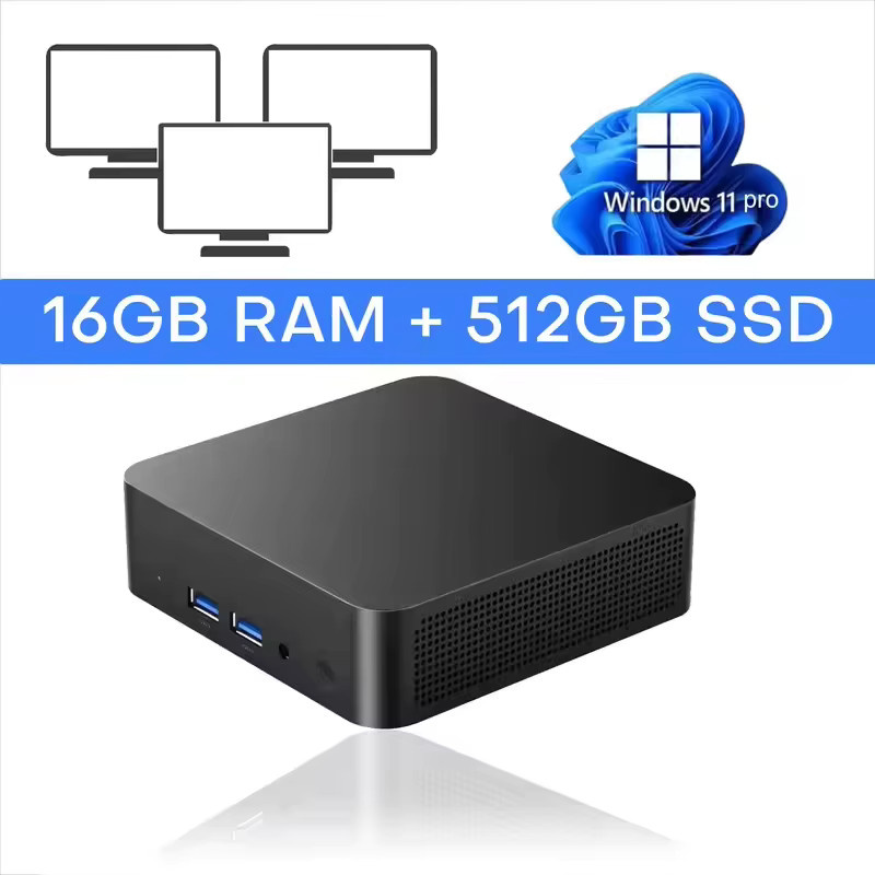 Intel N150 Mini-PC mit Windows 11 Pro, 16GB oder 32GB RAM und 1TB oder 2TB SSD, WiFi 6 und Bluetooth 5.2 - Bild 4