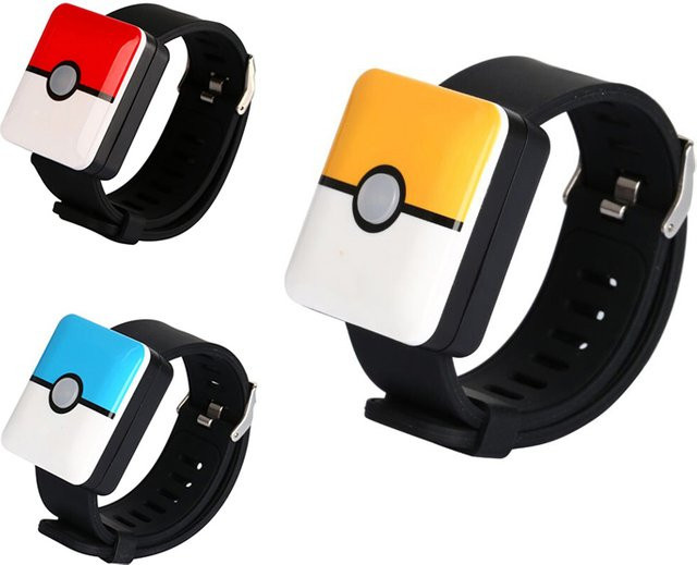HAIFVA Catch-Armband für Pokemon Go Plus, Bluetooth aufladbares quadratisches Armband für Android und iOS, rot/mehrfarbig - Bild 1