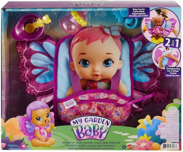 Mattel My Garden Baby Schmetterlings-Flügel Babytragesitz, Zubehör, ab 1 Jahr - Bild 1