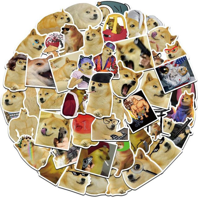 Charile Cartoon-Hunde-Meme-Aufkleber, 10-teiliges Set, multicolour - Bild 1