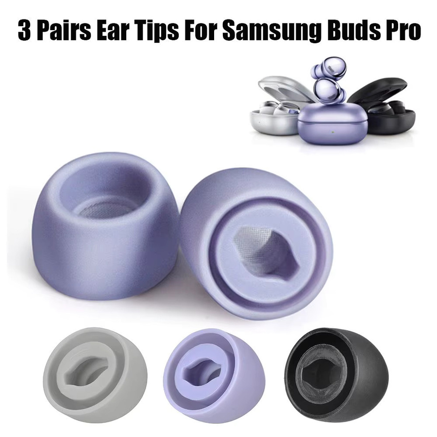 6 Stück Silikon-Ohrstöpsel für Samsung Galaxy Buds Pro in Schwarz - Bild 2