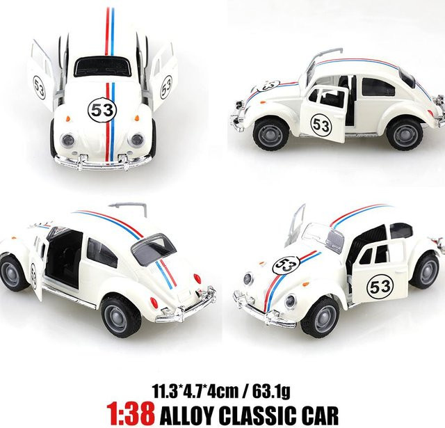 Linyi toy car Klassisches Karosserie-Legierungs-Rückzieh-Spielzeugauto, 1:38, Metall, ab 4 Jahre - Bild 1