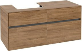 V&B Waschtischunterschrank Collaro in Kansas Oak mit Waschbeckenanschluss links, B/T/H: 120 x 54,8 x 50 cm - Bild 1