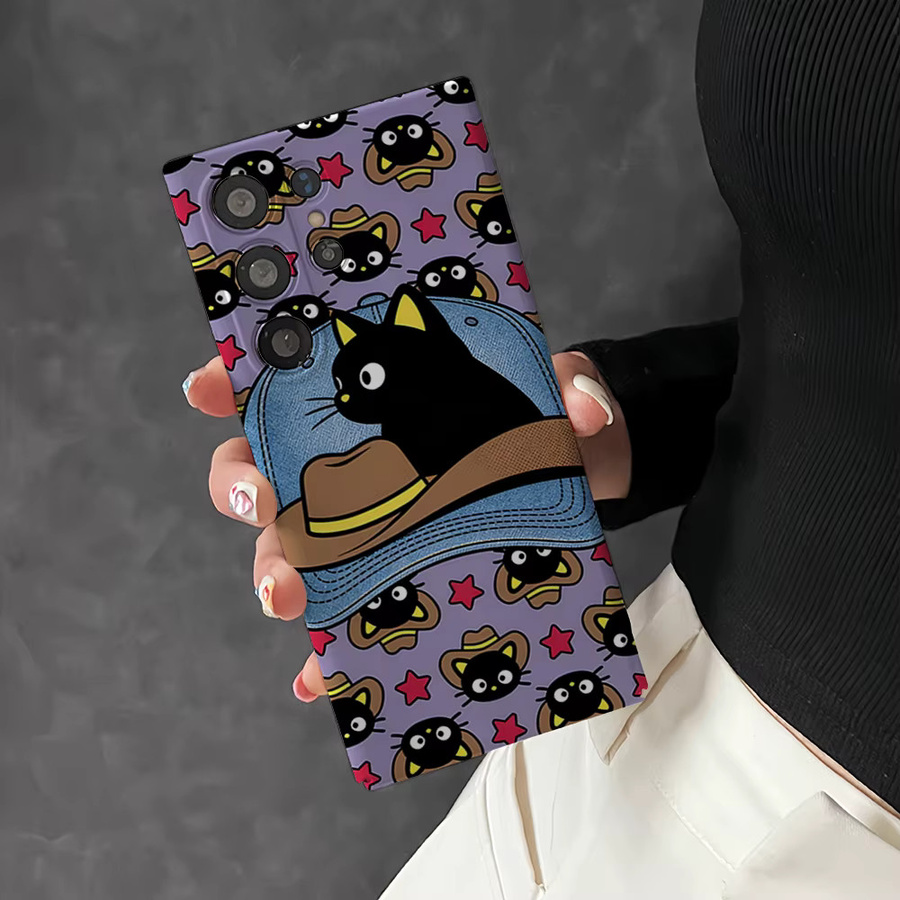 Stoßfeste Cowboy-Katzen-Handyhülle für Samsung Galaxy S26 S25 S24 S23 Ultra Plus, robuste Doppelschicht-Schutzhülle in Multicolour - Bild 4