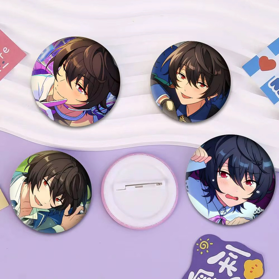 MINISO Brosche, Ritsu Sakuma Cartoon Stil, Emaille, Runde Pins - Bild 2