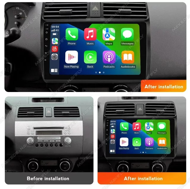NAVIFANS Android Autoradio mit Carplay und GPS für Suzuki Swift 2003 - 2010, 2 DIN Multimedia Player, Schwarz - Bild 1