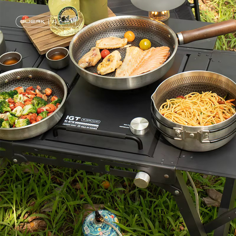 BUERK 9000 W Infrarot-Gasherd IGT Tabletop in Schwarz mit winddichtem und druckfestem direkt geflammtem Gasbrennerkopf - Bild 3