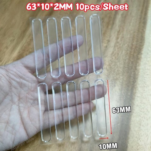 Selbstklebende Pufferpads aus Silikon als transparenter Wandschutz und Türstopper für Möbel und Schränke, 1 Blatt - Bild 1