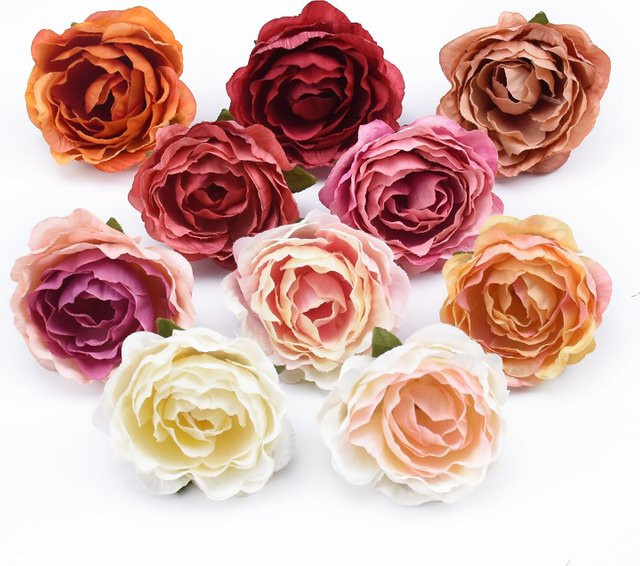 Künstliche Seidenrosen und Pfingstrosen von smr in Multicolor für Hochzeiten, Garten und DIY-Dekoration - Bild 1
