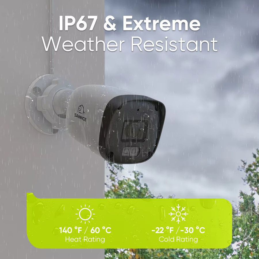 SANNCE 8CH NVR Sicherheitskamerasystem mit 4 PoE IP-Kameras 3MP, Smart Detection, H.265 Videorecorder, Farbe: Weiß - Bild 2