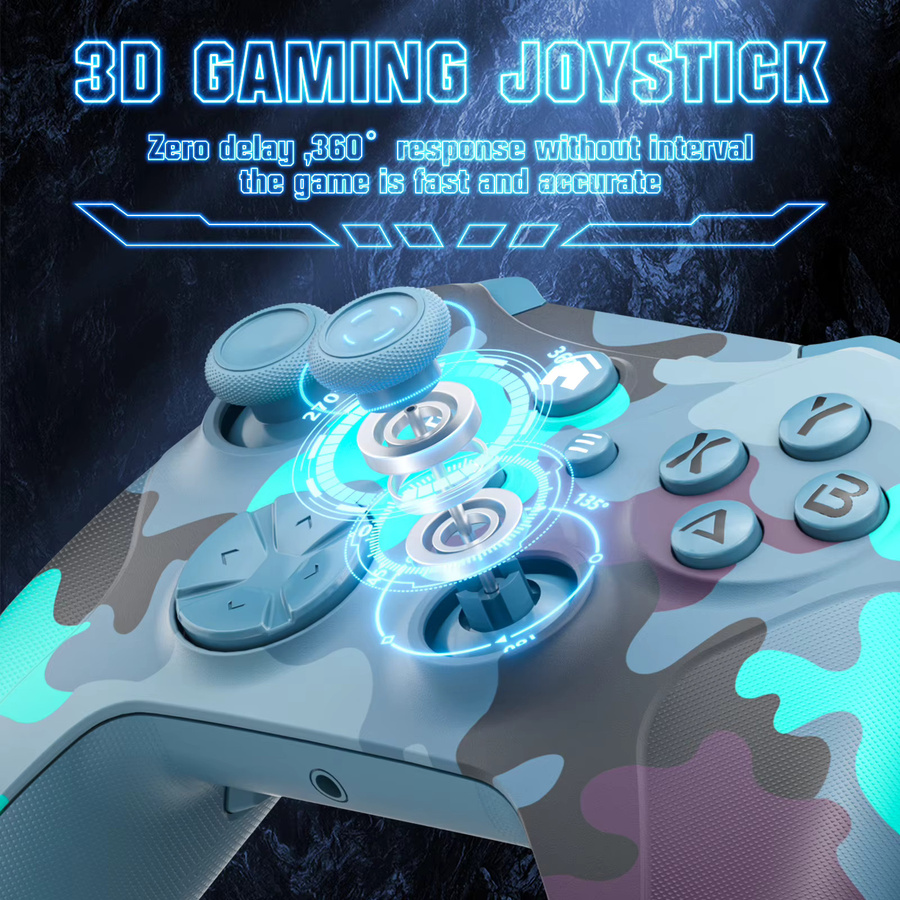 Turpow Kabelloses Gaming-Gamepad für Xbox One und Series X/S mit Hall-Effekt Joysticks, 6-Achsen-Gyrosensor, Dual-Vibration und Turbo-Funktion in Multicolour - Bild 4