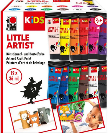 Marabu KiDS Little Artist Fingerfarben 12 x 36 ml