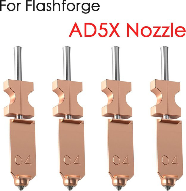 Flashforge Gehärtete Düsen für Adventurer AD5x 3D-Drucker-Teile in Gold - Bild 1