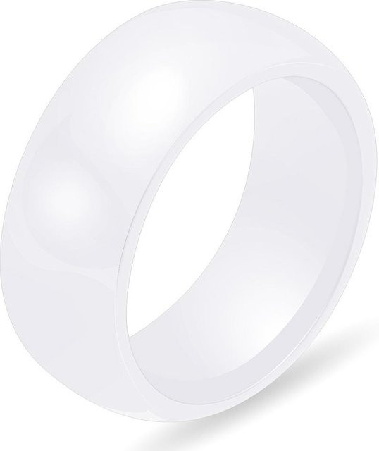 Lemo Nade Keramikringe, Weiß, 8 mm, Unisex, Verlobung - Bild 1