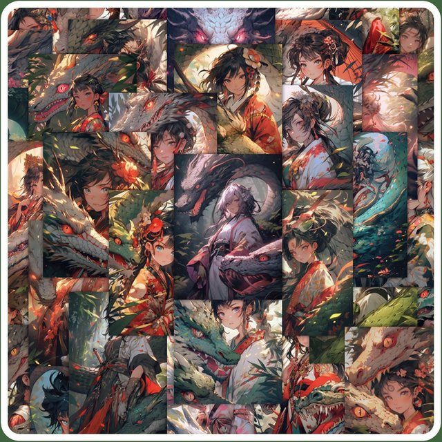 60 Stück Alte Wind Drachen Hero Weibliche Graffiti Aufkleber von BulingBulingStickers Shop in Multicolour - Bild 1